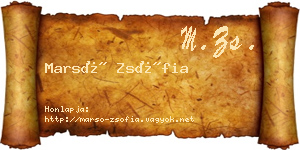 Marsó Zsófia névjegykártya