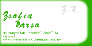 zsofia marso business card